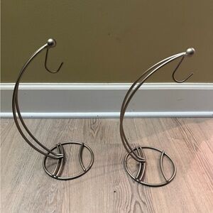 Pair of Satin Nickel Banana Holders